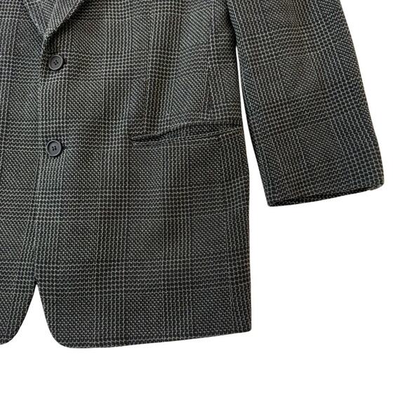 Vintage Mani by Giorgio Armani Wool Plaid Sport Coat Blazer Sz 39R - Picture 4 of 12